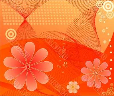 Abstract  floral background  vector illustration