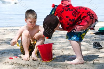Playing in the sand