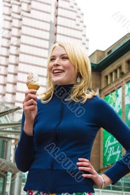 Enjoying an Ice cream