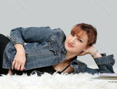 Casual woman relaxing