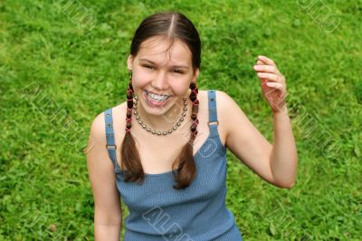Happy teenage girl