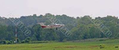Red and White Twin Landing