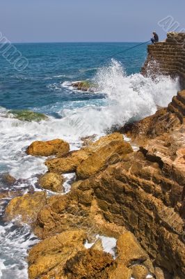 Strong surf.