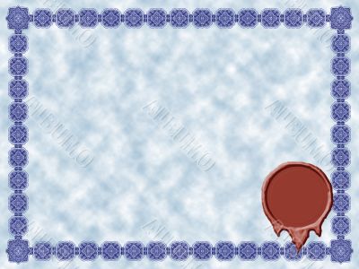Blue certificate