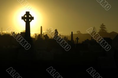 cemetery sunset