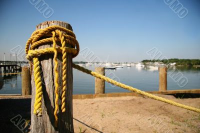 Old yellow rope
