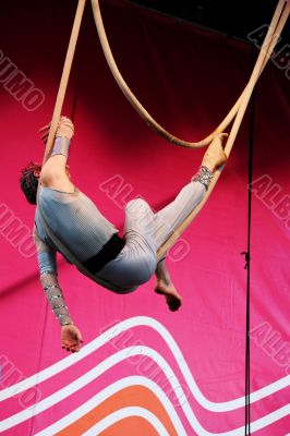 Acrobat on stage