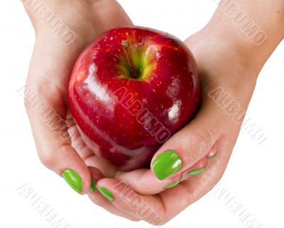 Red Apple Green Nails