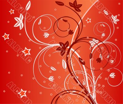 Abstract  floral background  vector illustration