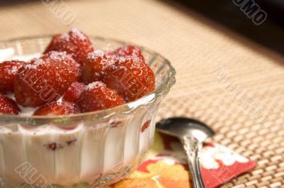 Strawberries with cream