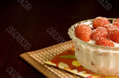 Strawberries with cream