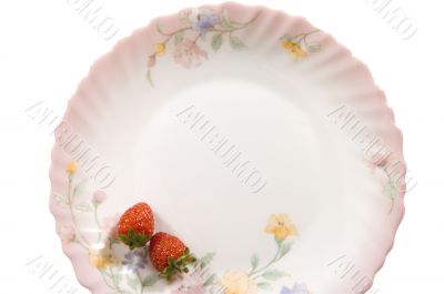 Two strawberries