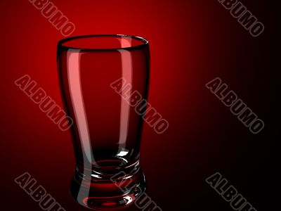 glass on a red
