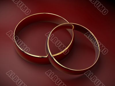Wedding rings 3D