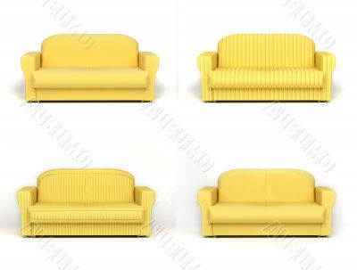 sofa on white background