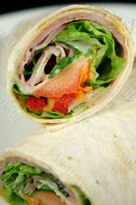 Ham And Salad Wrap 3