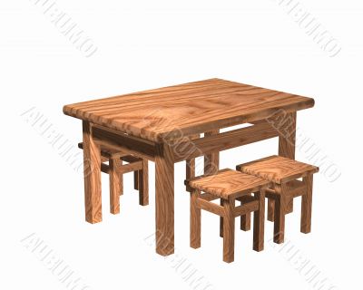 Table with stools