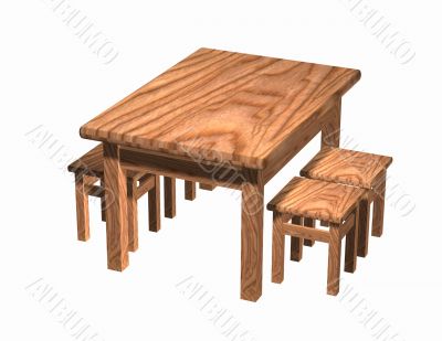 Table with stools