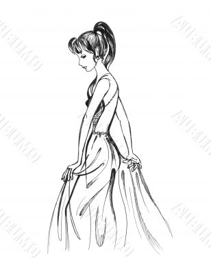 Dancer in the  ball-dress