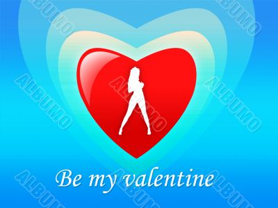 Valentines wallpaper with girl