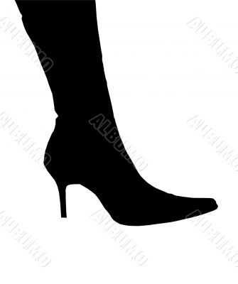  black isolated foot illustration