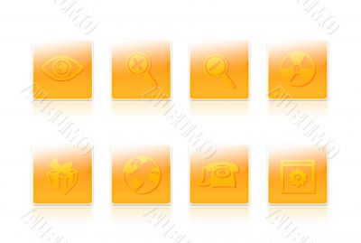 Yellow business icons