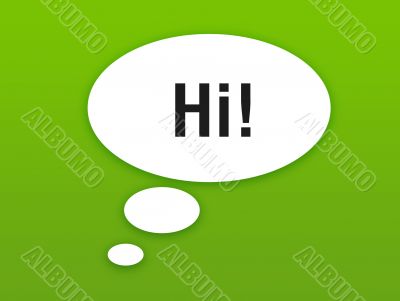 Talking button with hi
