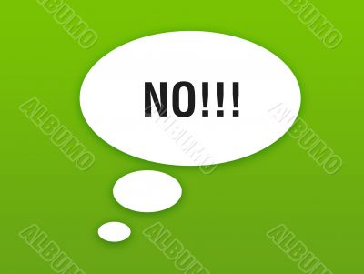 talking bubble with word no