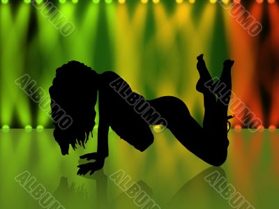 Sexy young girl in night club