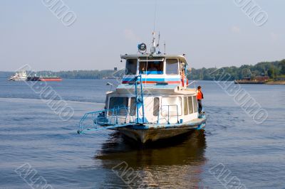 The passenger ship on Volga river