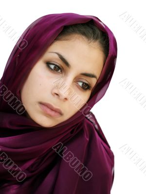 Woman in a scarf