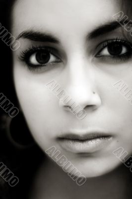 Sad middle eastern girl