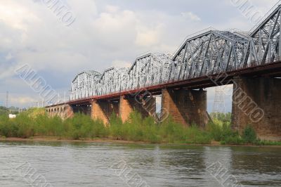 Railroad bridge through the Ob` 2
