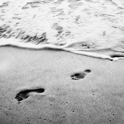 Footsteps on the Beach