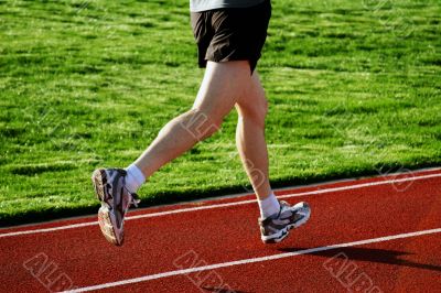 Man on a racetrack