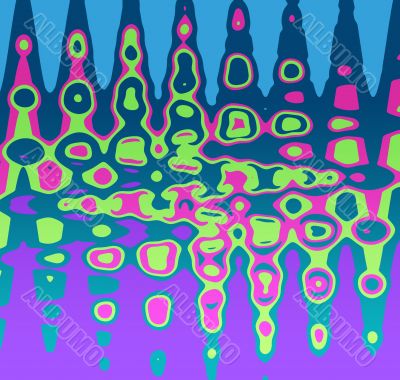 Abstraction with blue and pink colors
