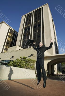 Punk Businessman Jumps