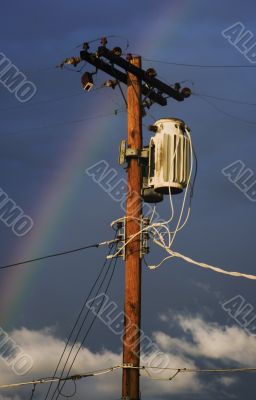 Power Pole and Rainbow