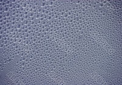 Drops of water on a glass pane.