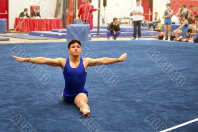Gymnast on floor