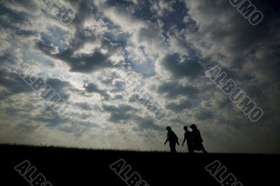 Walkers Against the Sky