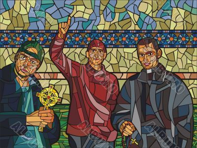three young priests