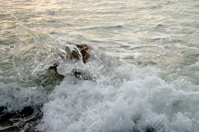 Wet sea stones