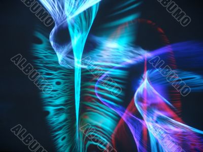 Abstraction with blue lights