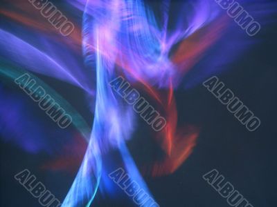 Abstraction with blue and red colors