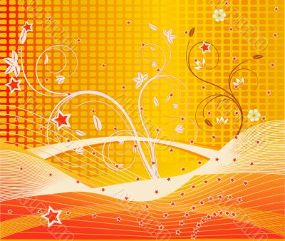 Abstract  floral background  vector illustration