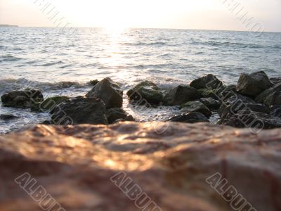 Sunset above the sea