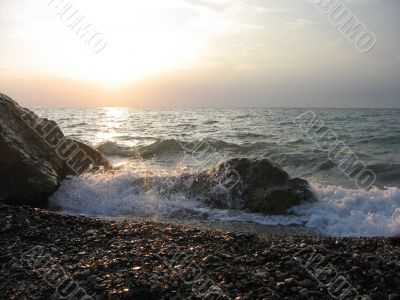 Sunset on the sea