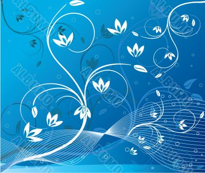 Abstract  floral background  vector illustration