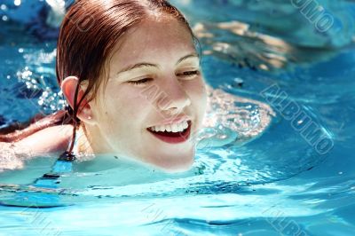 Girl in a pool